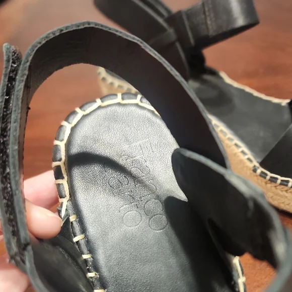 Franco Sarto Black Espadrille Wedges - Picture 2 of 10